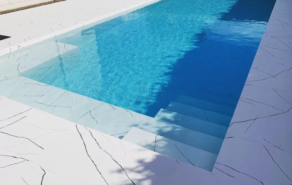 Light Blue Pool Liner in the Swimming Pool