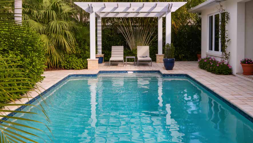 Well designed pool area