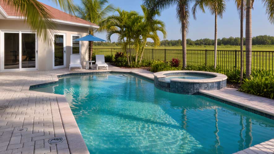 Swimming Pool with a SPA and PVC Membrane
