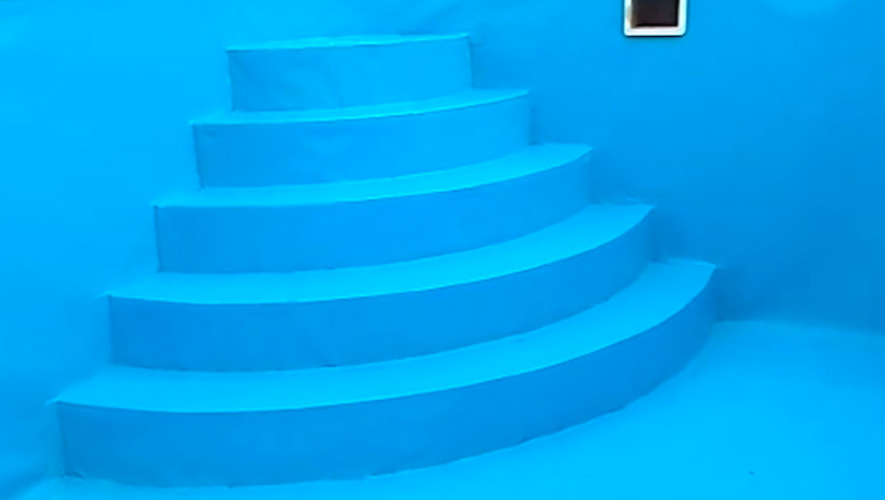 Fiberglass Pool Restored with a PVC Membrane