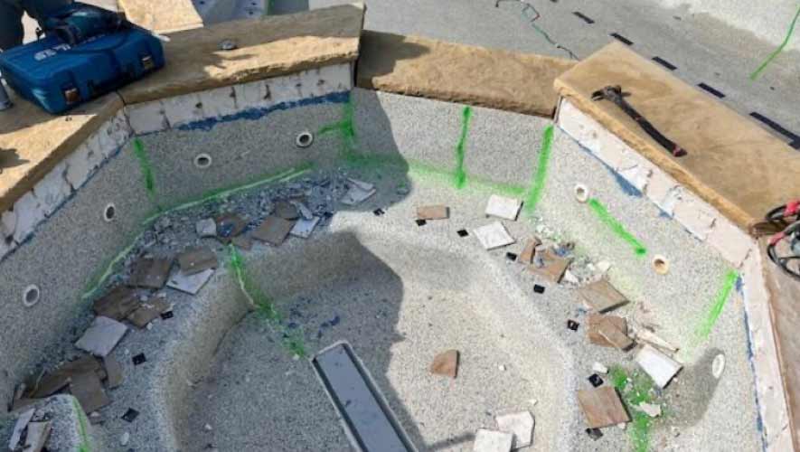 Cracks-in-the-spa-are-marked-in-green Cracks in the Spa Are Marked in Green