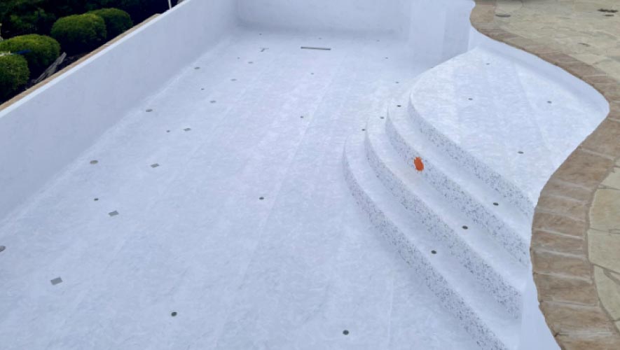 Pool with thick PVC membrane Pool with thick PVC membrane