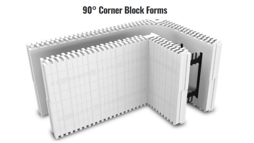 Example of a Corner ICF Block