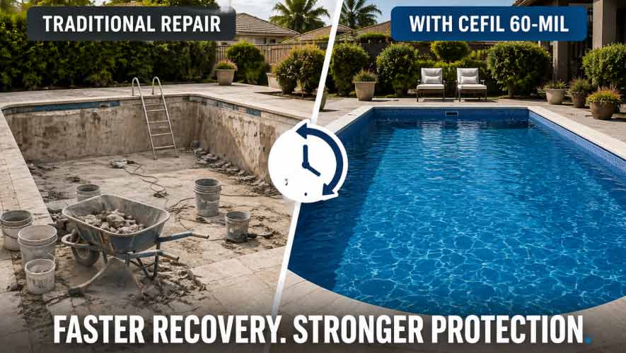 Faster Pool Recovery: Stronger Protection with Cefil 60-Mil Pool Liner